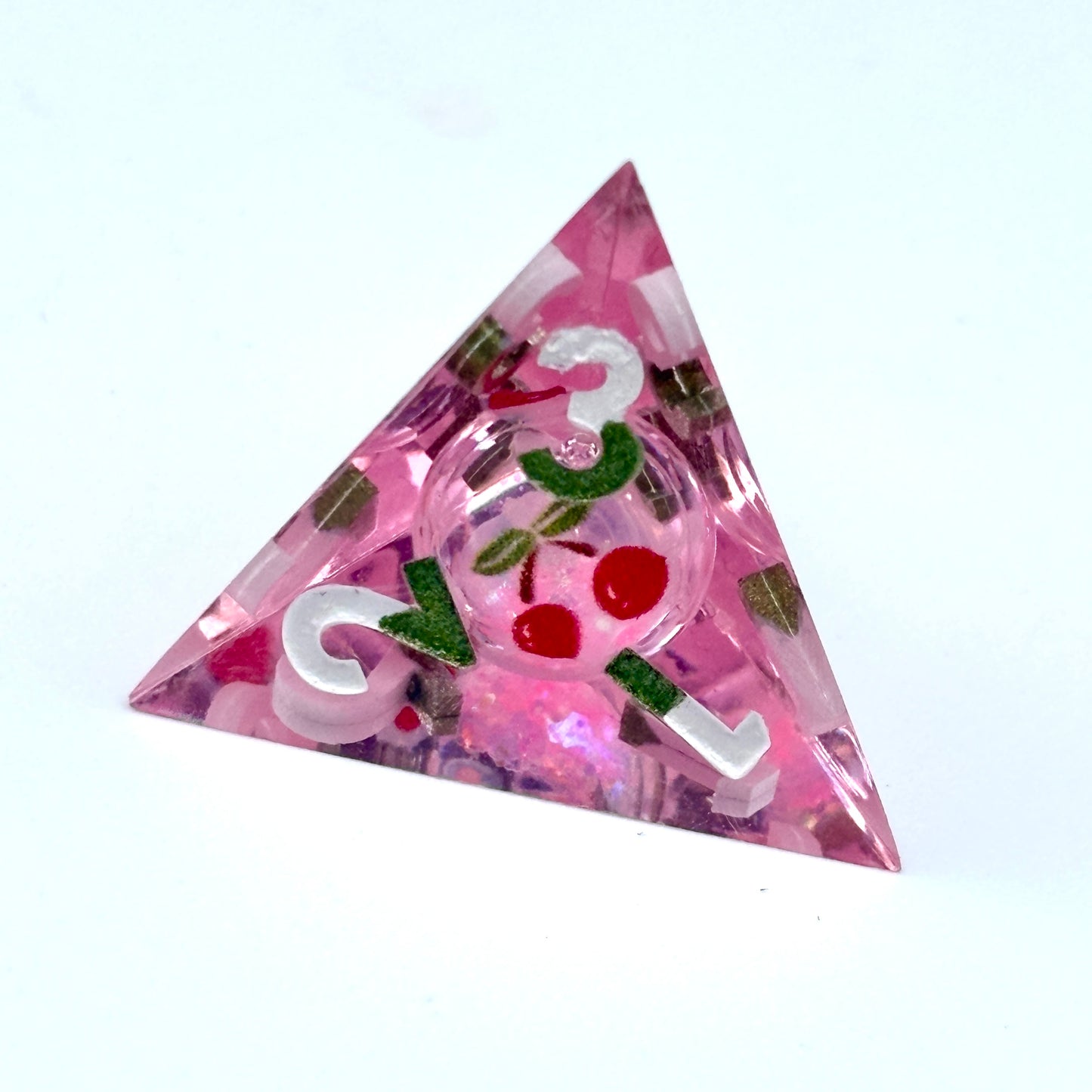 Cherry Pop Dice Liquid Core DnD Dice Set, Sharp Edge D&D Dice Full Set, Dungeons and Dragons Polyhedral RPG DND Dice D6, D20, Gift for Gamer