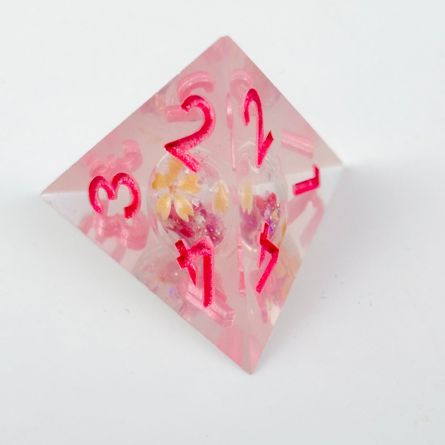 Sakura Drift DnD Dice Set, Sakura D&D Liquid Core Dice Set, Pink Dungeons And Dragons Dice Set, Table Role Playing Games Dice Set