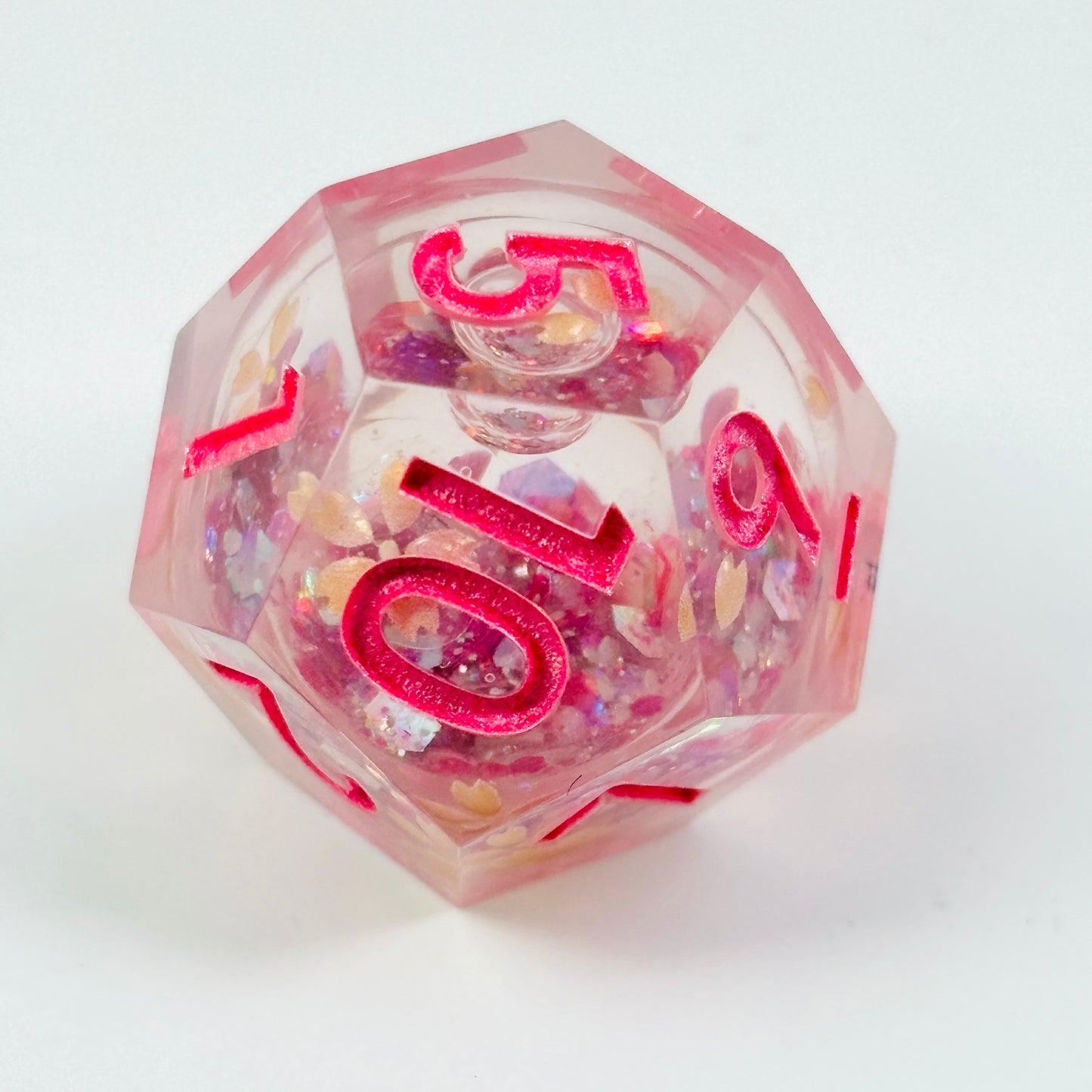 Sakura Drift DnD Dice Set, Sakura D&D Liquid Core Dice Set, Pink Dungeons And Dragons Dice Set, Table Role Playing Games Dice Set